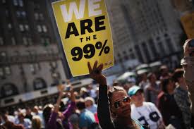 1% hold all the wealth. The 99% occupy Wall Street